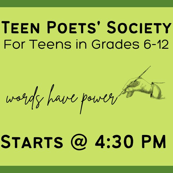 Image for event: Teen Poets Society